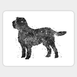 Italian Spinone dog watercolor black and white Sticker